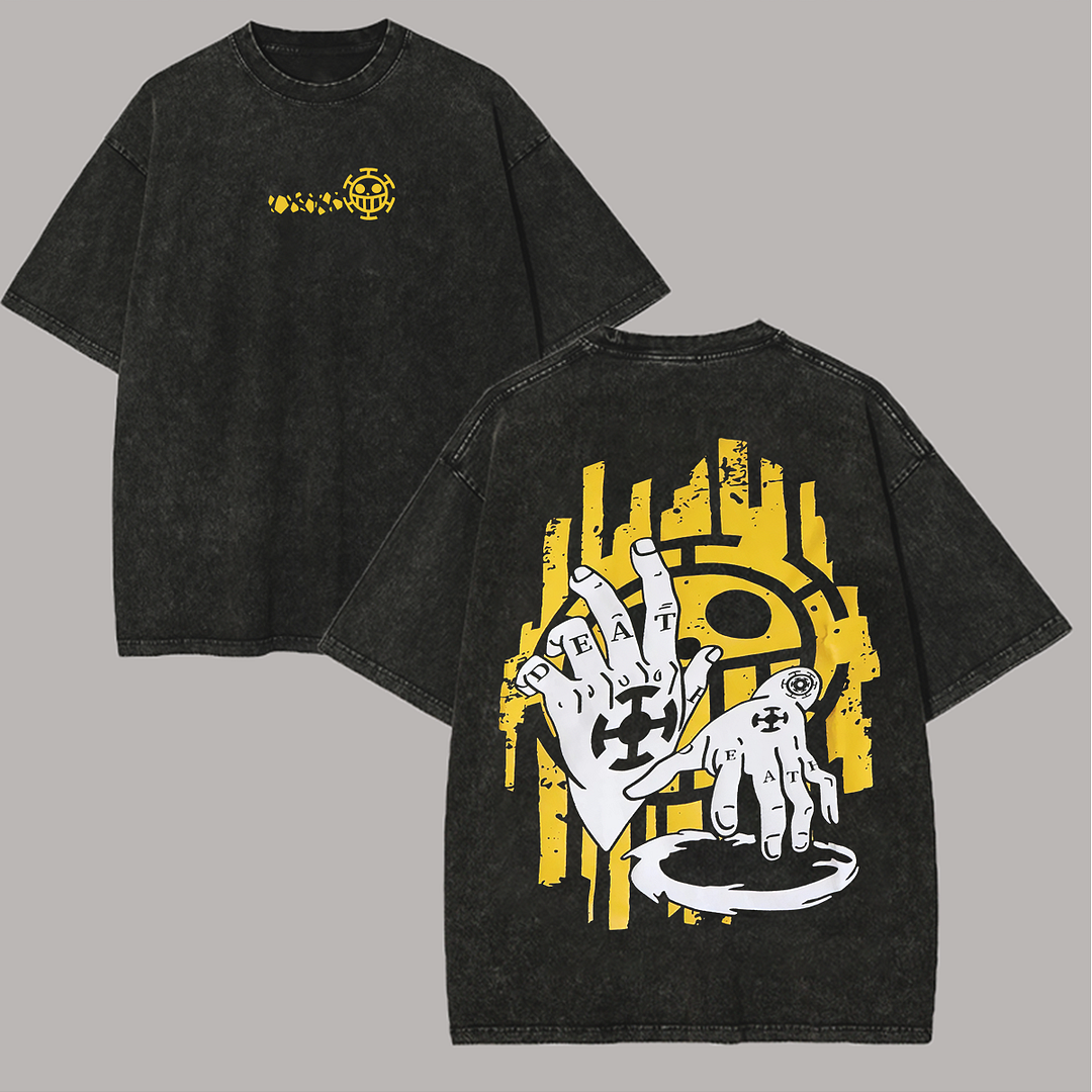 One Piece Printed Unisex Washed T-Shirt