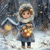 Girl-14CT/18CT Stamped Cross Stitch 50*50cm/19.69*19.69in