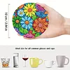 8pcs Cartoon DIY Diamond Painting Wooden Coasters Art Kits with Holder (Pattern)