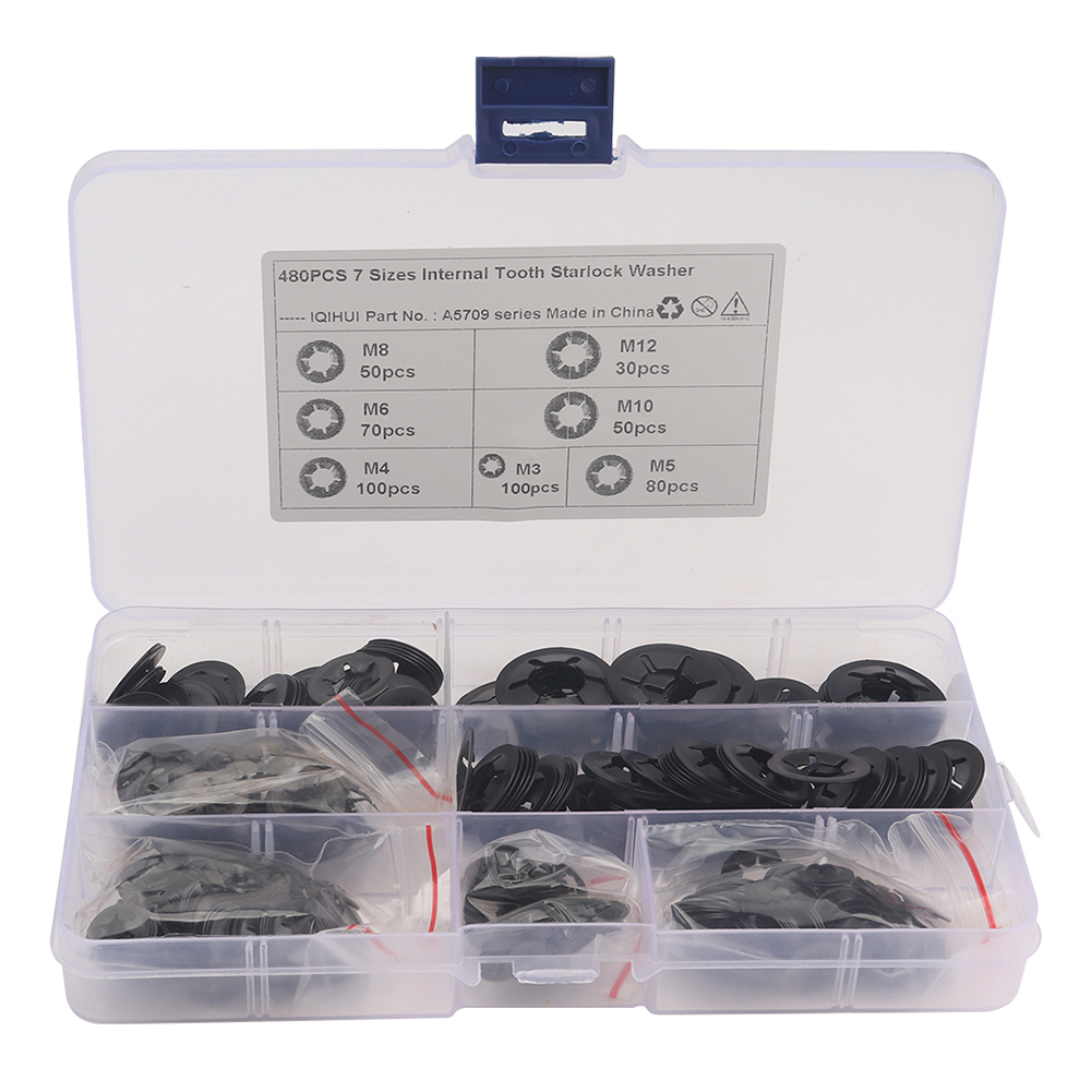 

480pcs Assorted Internal Tooth Star Lock Washers Kit M3 M4 M5 M6 M8 M10 M12, 501 Original