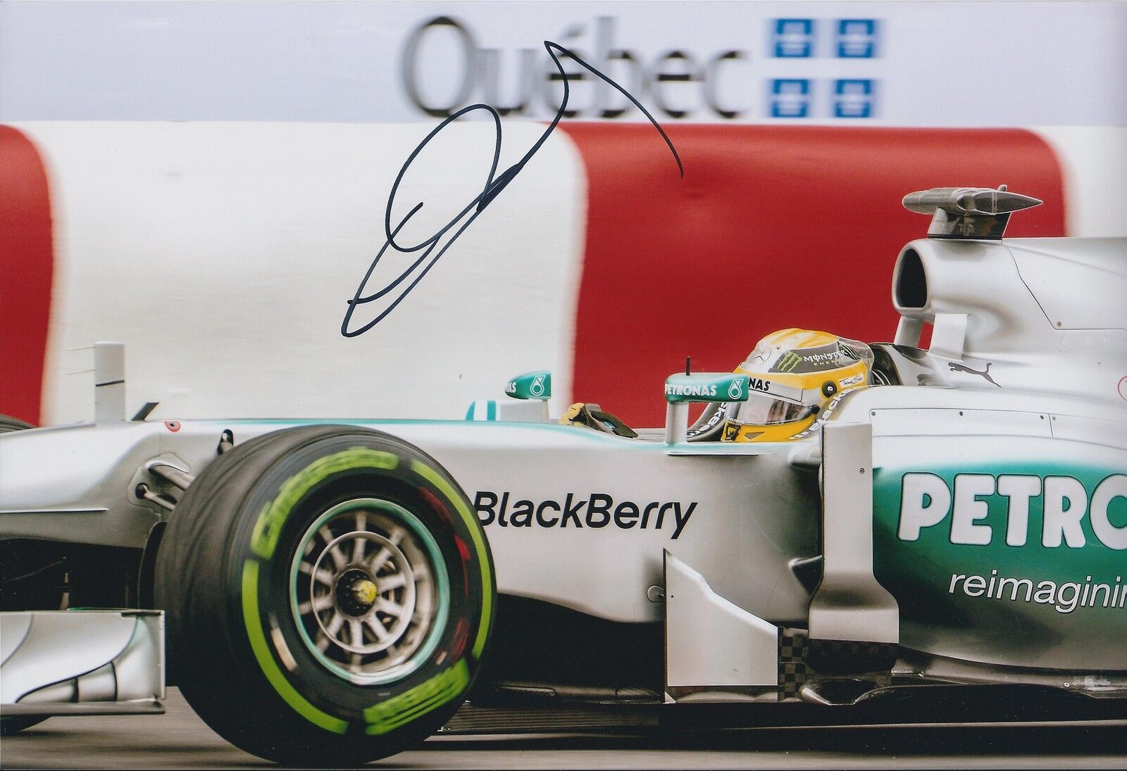 Nico ROSBERG SIGNED 12x8 Photo Poster painting MERCEDES Canadian GP AFTAL COA Autograph