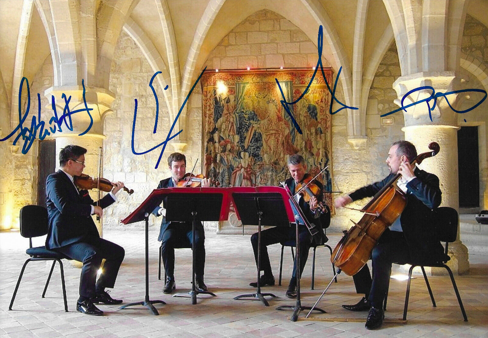 Quatuor Diotima signed 8x12 inch Photo Poster painting autographs