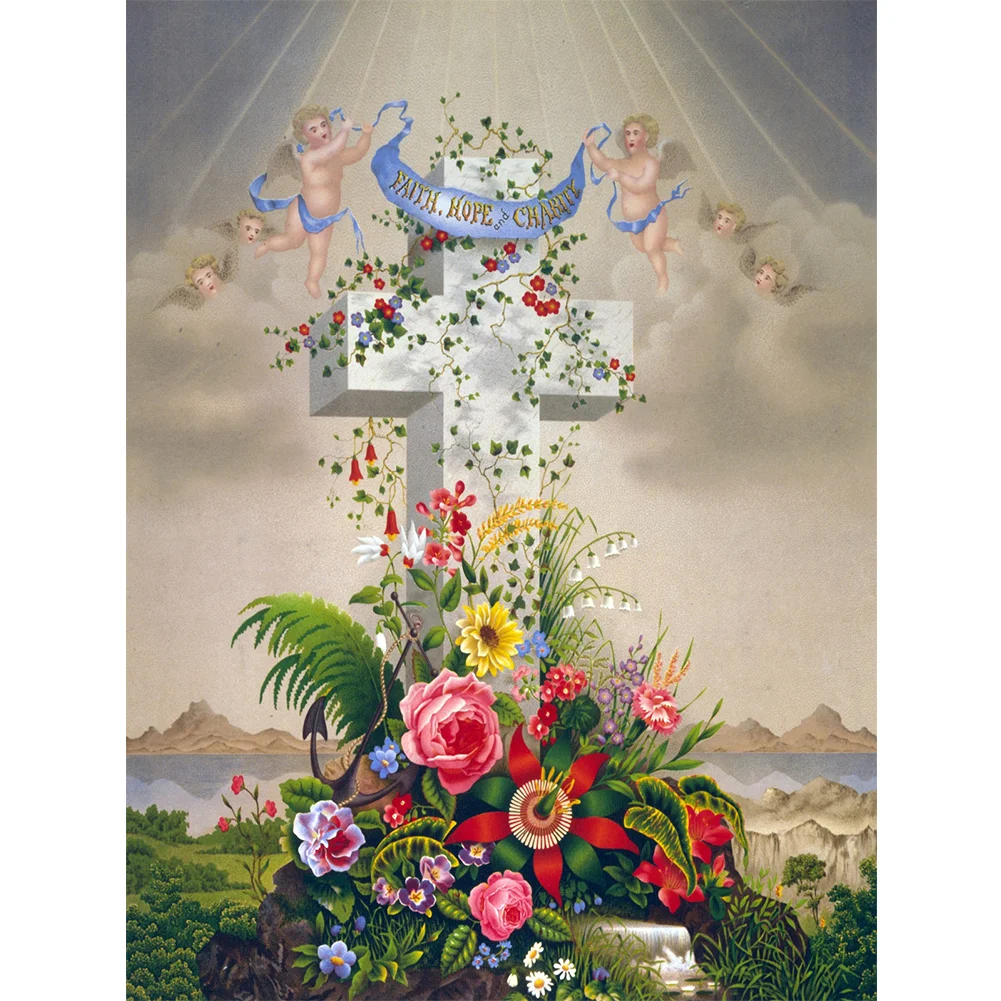Diamond Painting - Full Round/Square Drill - Holy Cross(30*40 - 50*60cm)