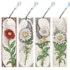 4Pcs Special Shape Flowers Feather 5D DIY Diamond Painting Bookmark for Adults