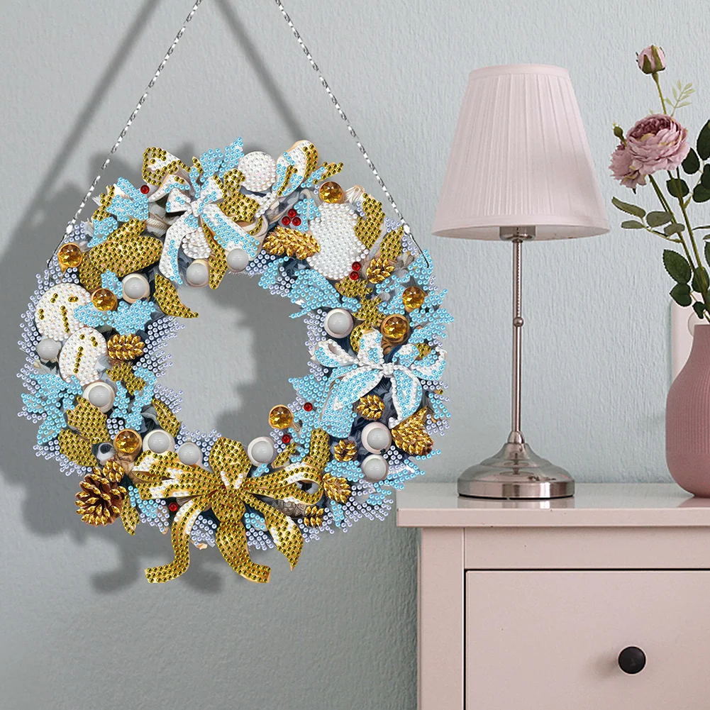 Special Shaped Crystal Painting Wreath Kit DIY Full Drill Garlan(Single Sided)
