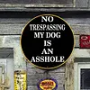 No trespassing - Round Metal Tin Signs(12*12Inch)
