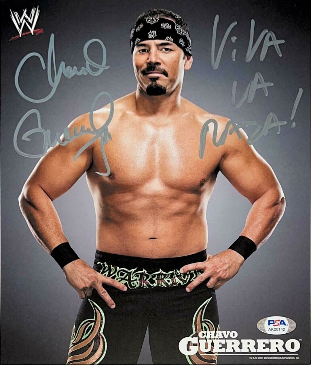 WWE CHAVO GUERRERO HAND SIGNED AUTOGRAPHED 8X10 PROMO Photo Poster painting WITH PROOF & PSA COA