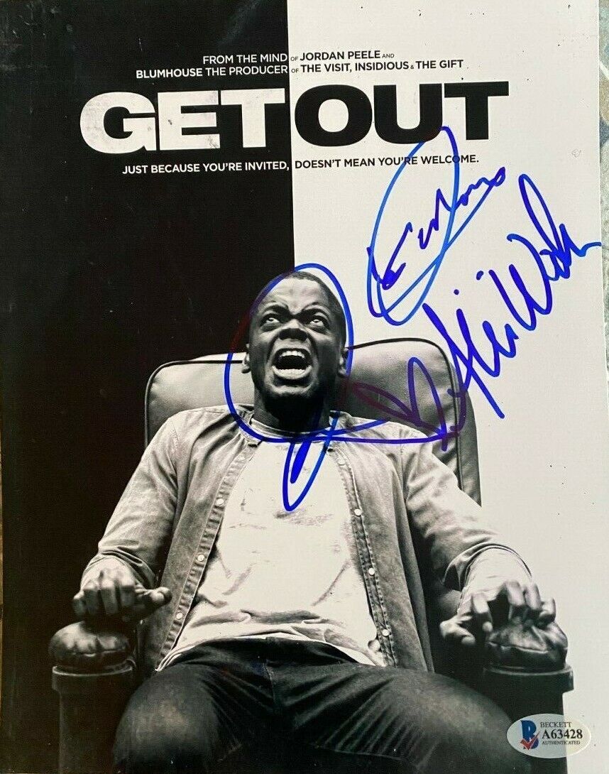 Get Out signed autographed cast 8x10 Photo Poster painting Jordan Peele Allison Williams COA