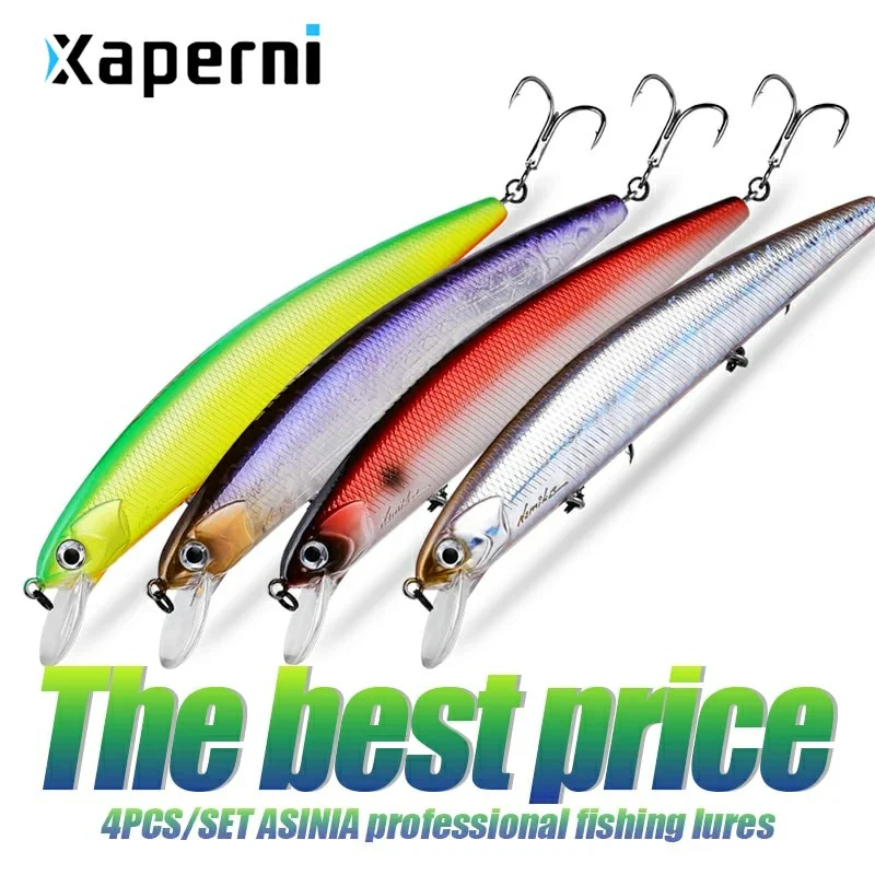 ASINIA Best price 4pcs each set assorted colors 13cm 21g SP depth 1.8m hard bait quality professional
