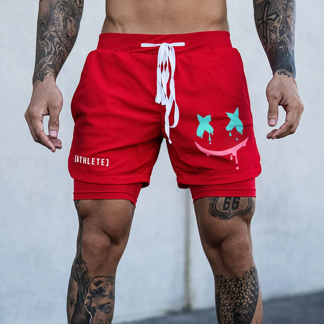 Men's Smiley Shorts Performance Shorts