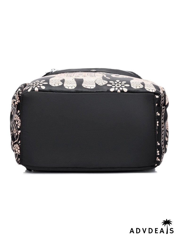 Elephant Pattern Functional Backpack