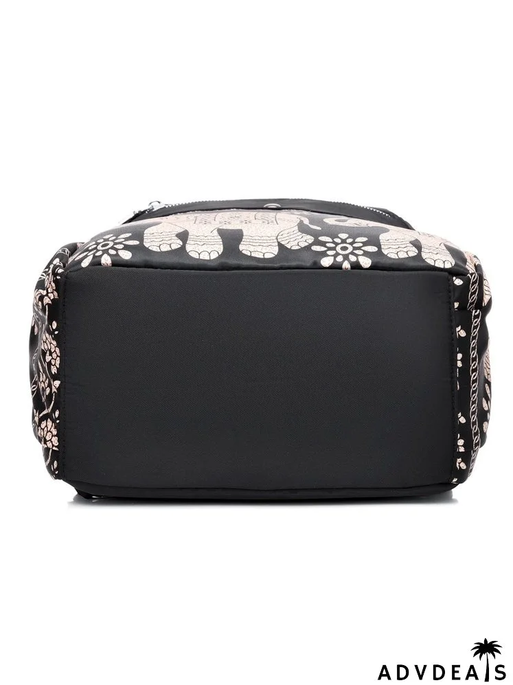 Elephant Pattern Functional Backpack