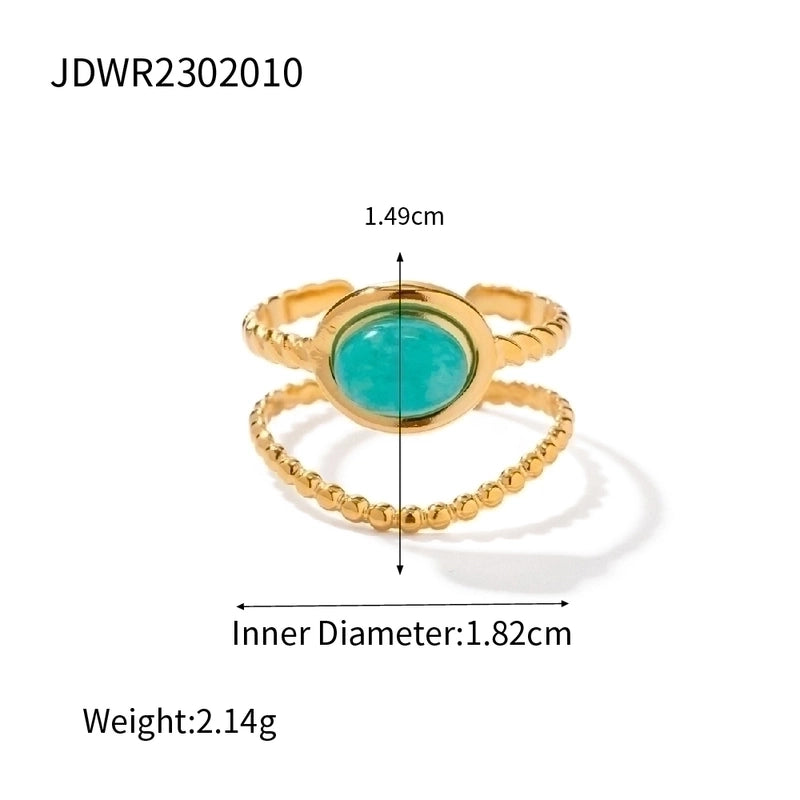 Commute Round 304 Stainless Steel Titanium Steel Plating Rings