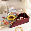 Sonnenblume diy Diamant Kunst Holz Aufbewahrungsbox Diamond Painting Aufbewahrungsbox