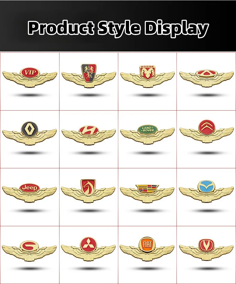 3D Wings Metal Logo for Cars（2PCS）