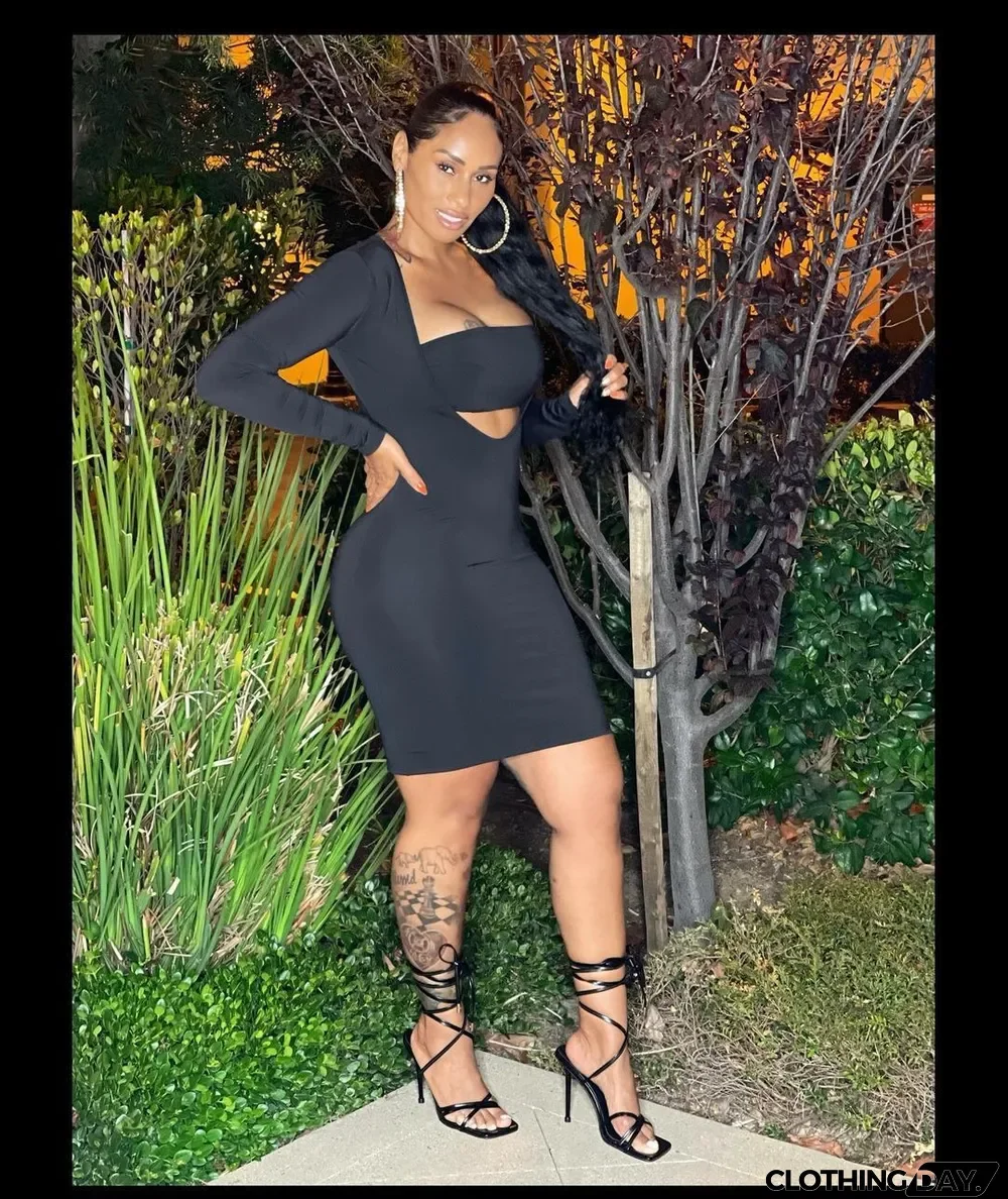 New Style Solid Color Wrapped Chest Fashion Dress