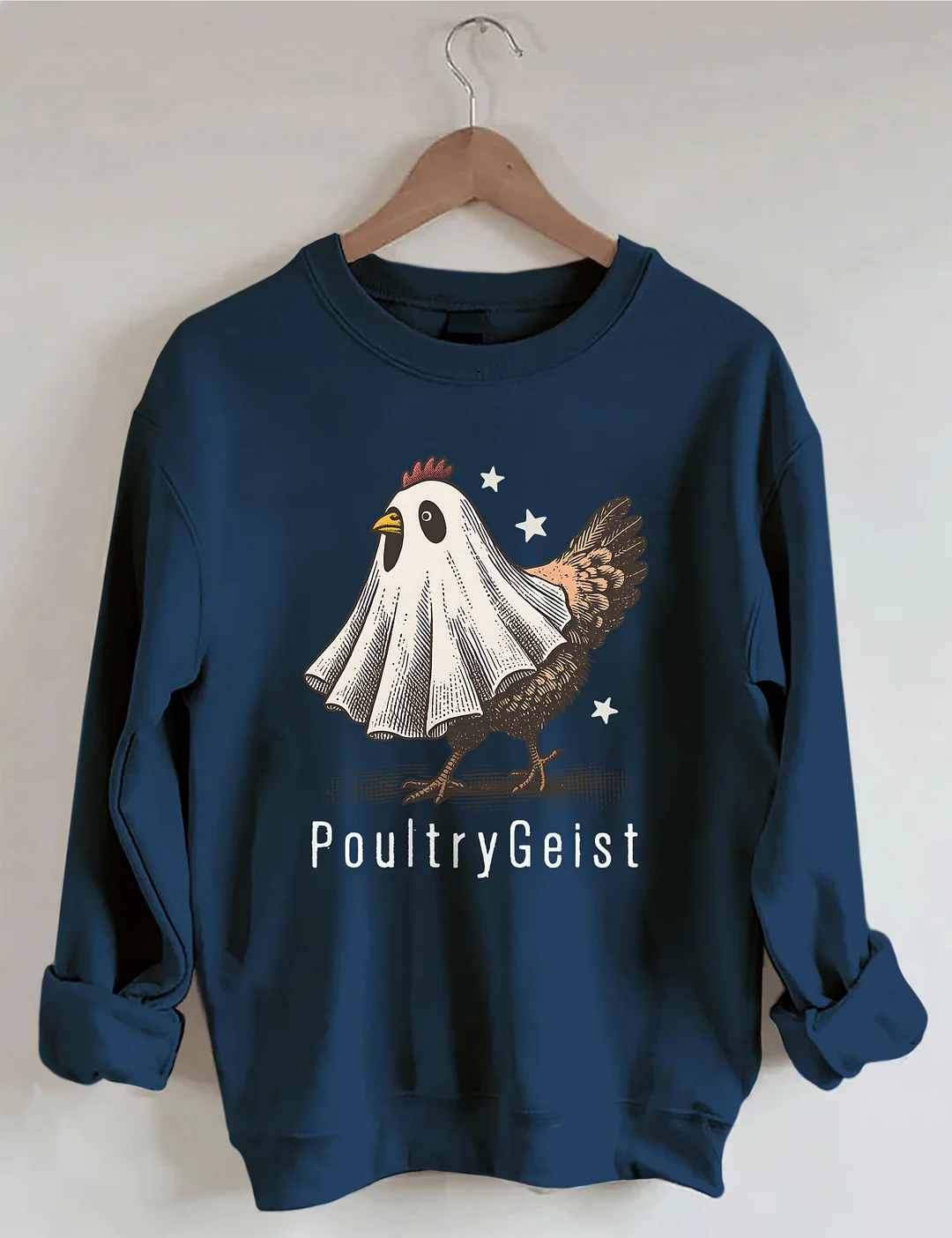 Halloween Funny Ghost Chicken Sweatshirt