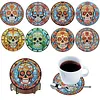 8pcs Full Drill DIY Gem Art Diamond Painting Set Halloween(Skull)