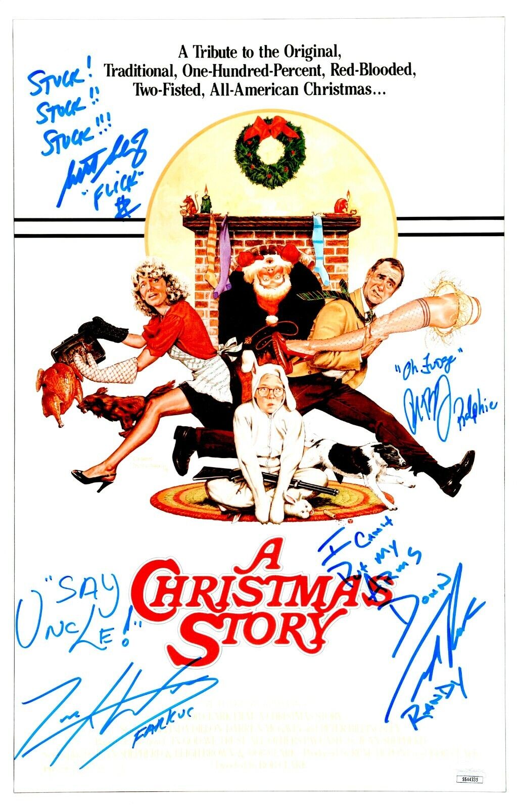 PETER BILLINGSLEY CAST x4 Signed 11x17 A CHRISTMAS STORY Photo Poster painting Autograph JSA COA