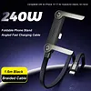 Side-Mounted Phone Charger, 2-in-1 Hidden Stand Charging Cable, 240W Fast Charging Cable with Built-in Phone Stand. Compatible with iPhone 15 and later models, Samsung phones and tablets (C-to-C charging port).
