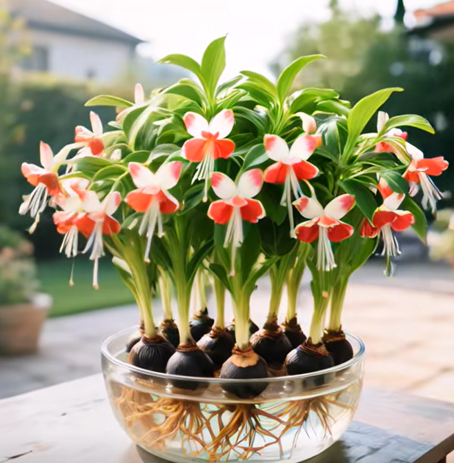 Phalaenopsis Lantern Flower Bulbs - Red White