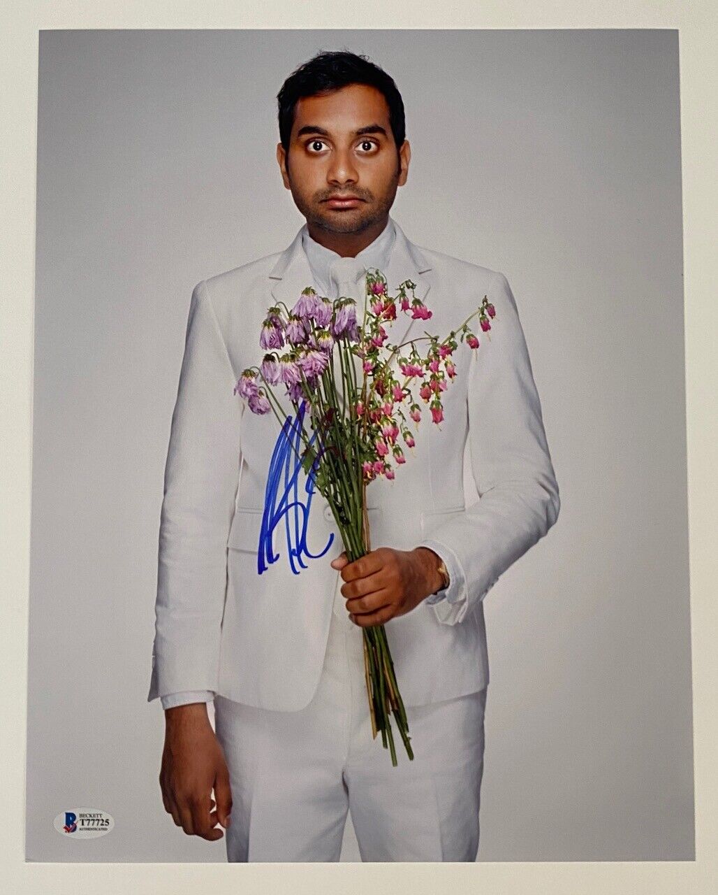 Aziz Ansari Signed Autographed 11x14 Photo Poster painting PARKS AND RECREATION Beckett BAS COA