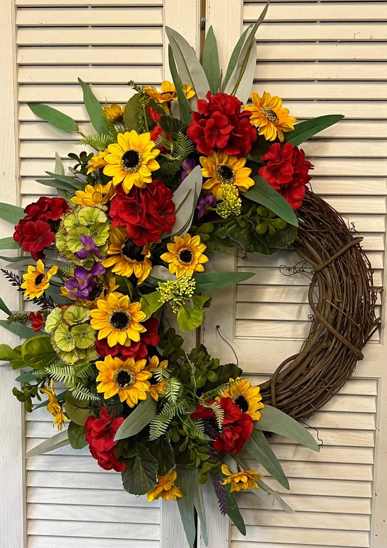🌻Summer Sunflower Door Wreath💐