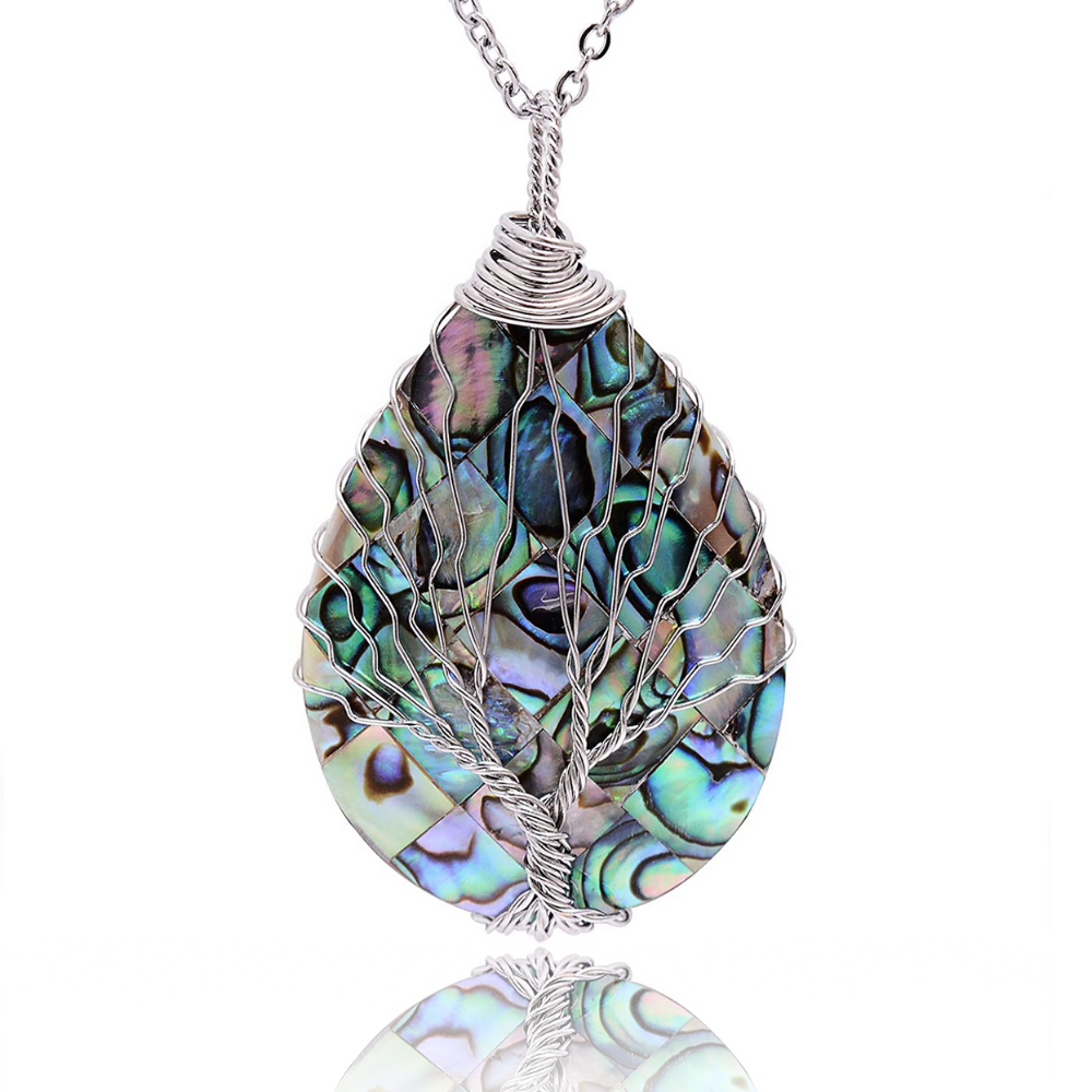 Abalone Shell Tear Drop Necklace