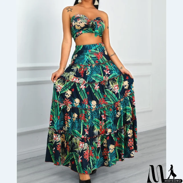 MidiSono - Retro Two-Piece Printing Suit