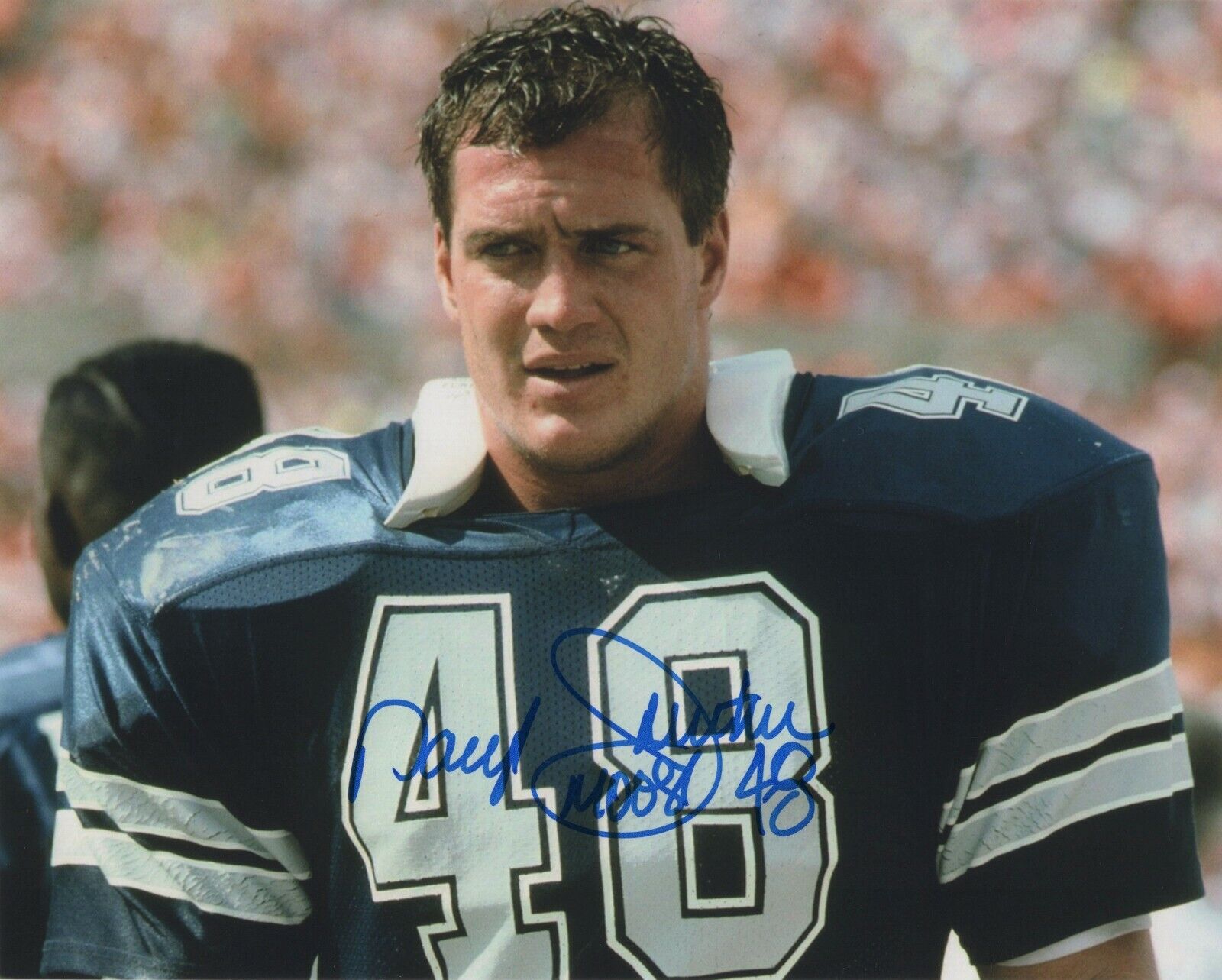 DARYL MOOSE JOHNSTON AUTOGRAPH SIGNED DALLAS COWBOYS 8X10 Photo Poster painting #3