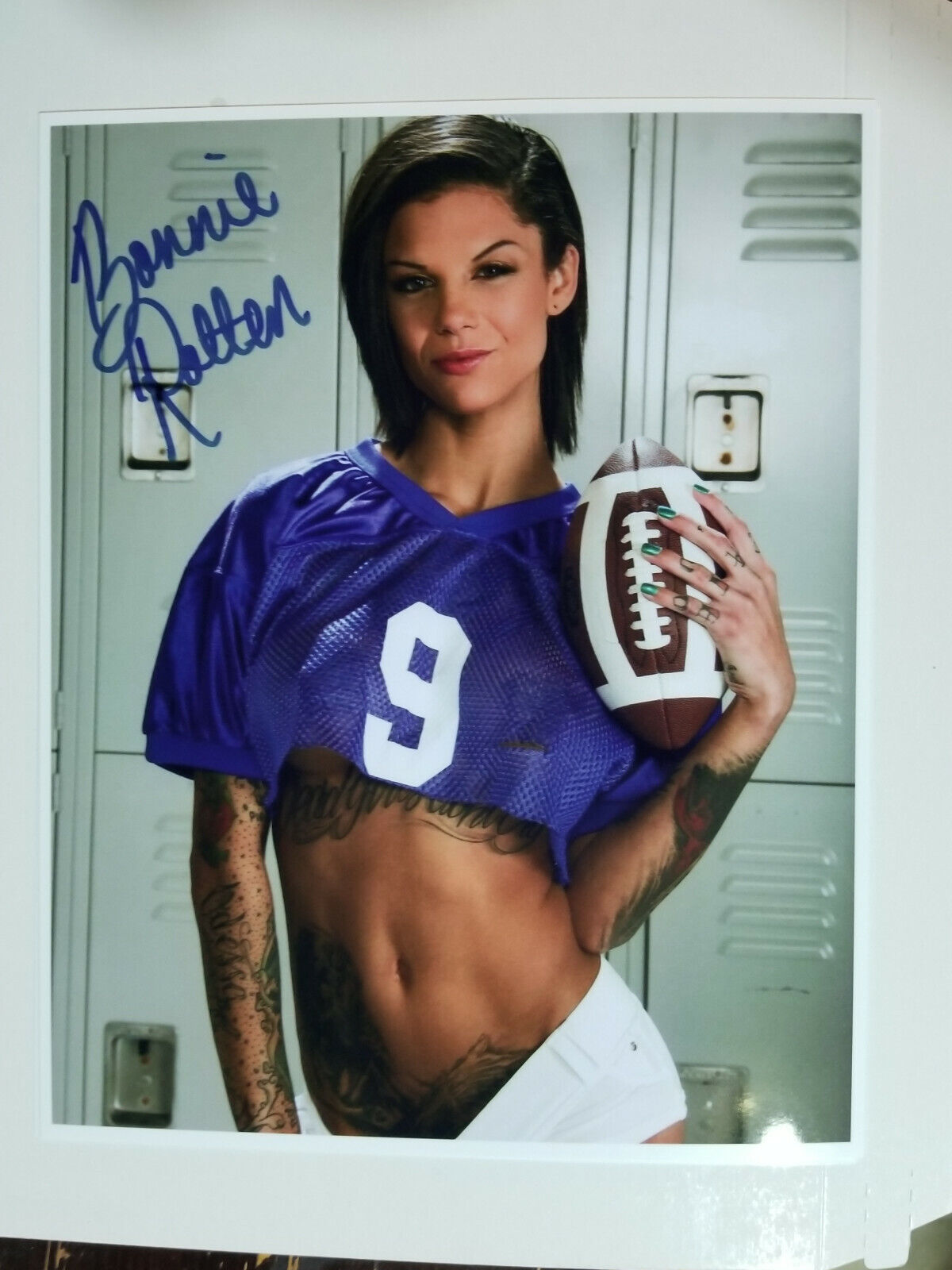 Bonnie Rotten signed 8x10 Photo Poster painting RP - Adult Film Star