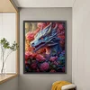 >SALE<Full Embroidery Eco-cotton Thread 11CT Print Flower Dragon Cross Stitch 50x60cm