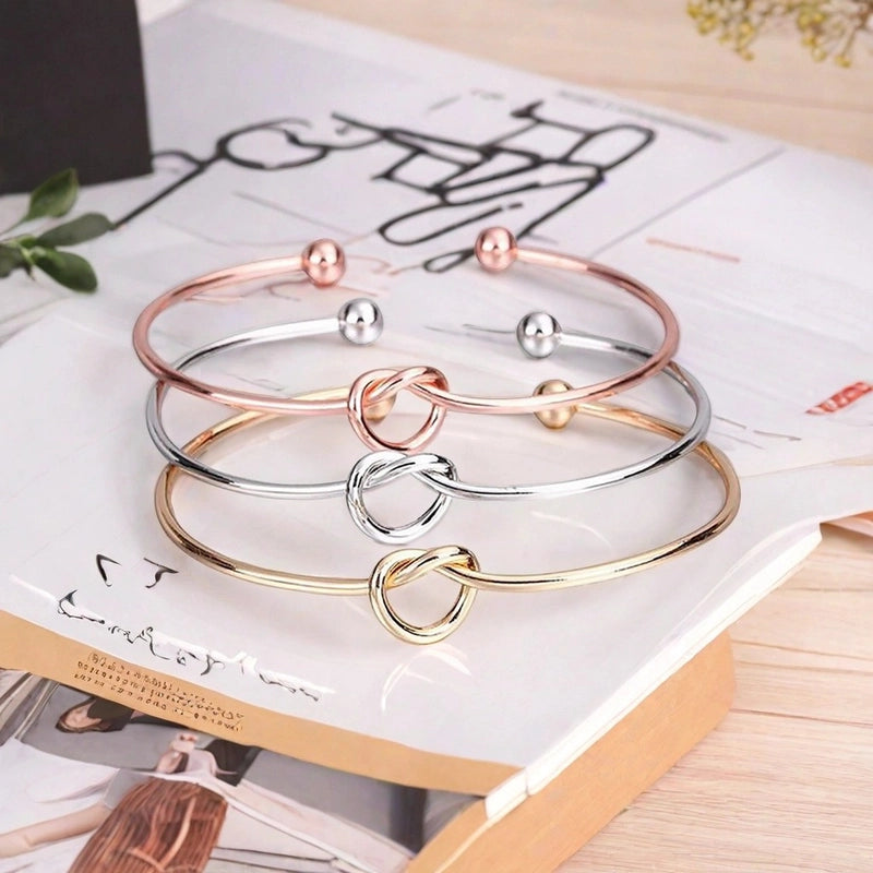 Jewelry Knot Bracelet Love Bracelet Rose Gold Lady Bridesmaid Kink Opening Bracelet