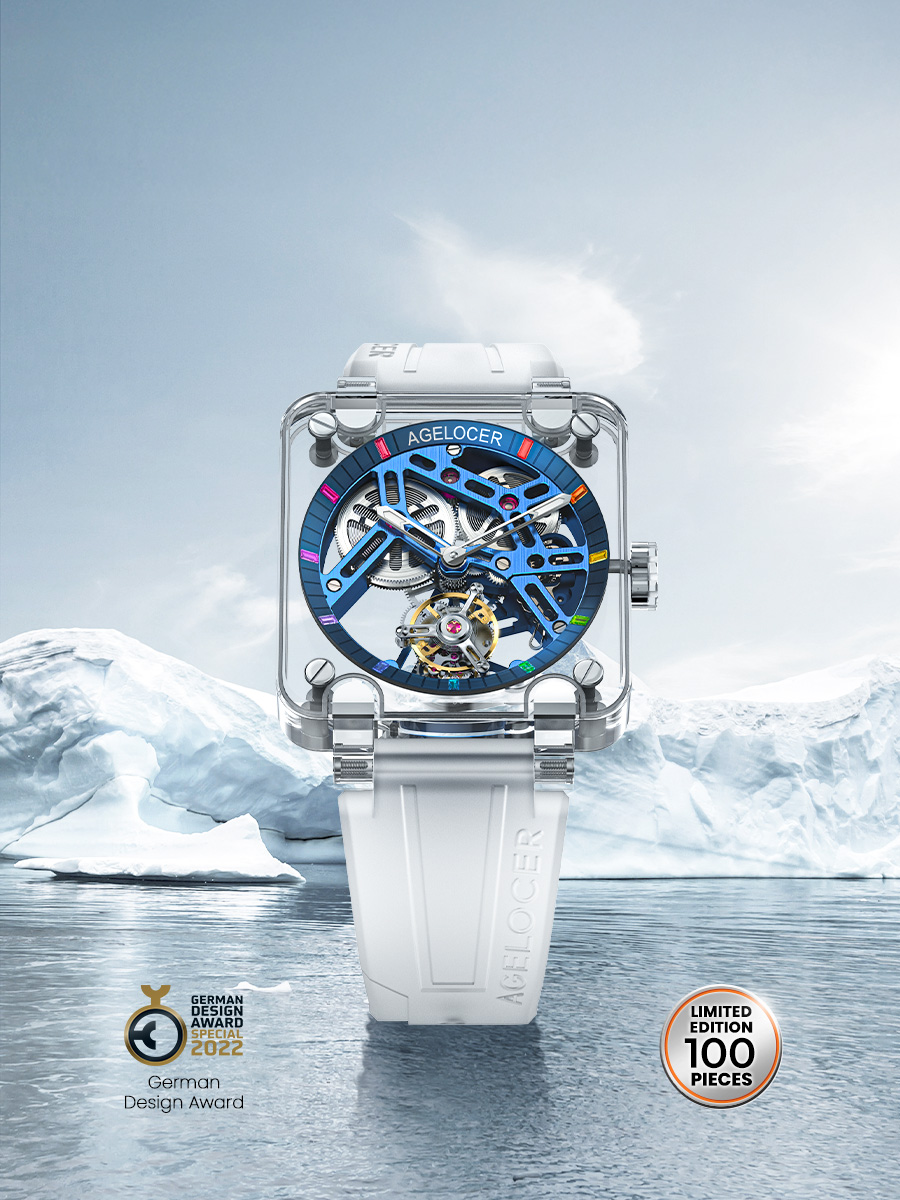Agelocer Tourbillon Male Series Manual Mechanical Watches