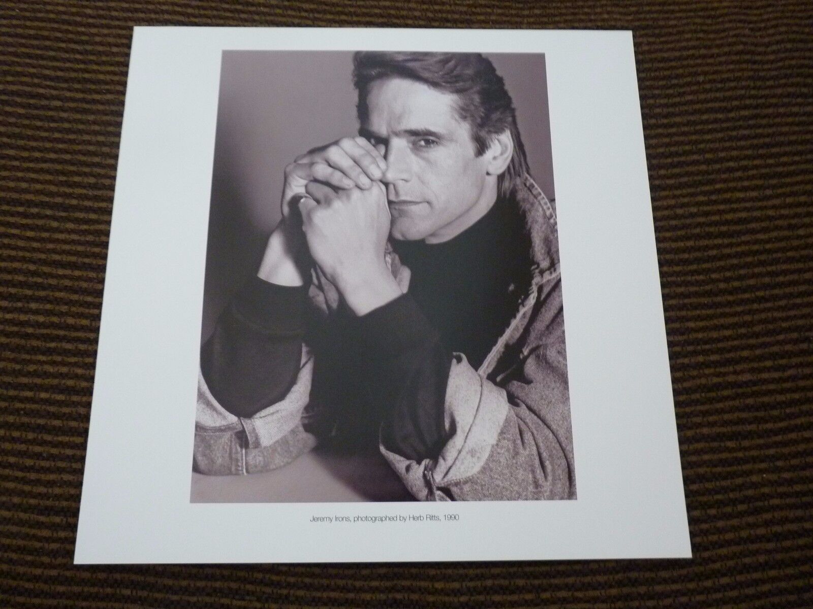 Single Page 2 Side Jeremy Irons Franceso Clemente Coffee Table Book Photo Poster painting