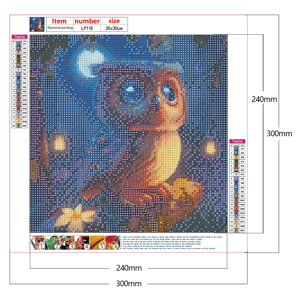 Diamond Painting - Full Round Drill - Owl(Canvas|30*30cm)
