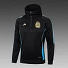 Joyfball 2024/2025 Argentina Half-Pull Hat Style Training Suit  Black Jersey 1:1 Thai Quality Set
