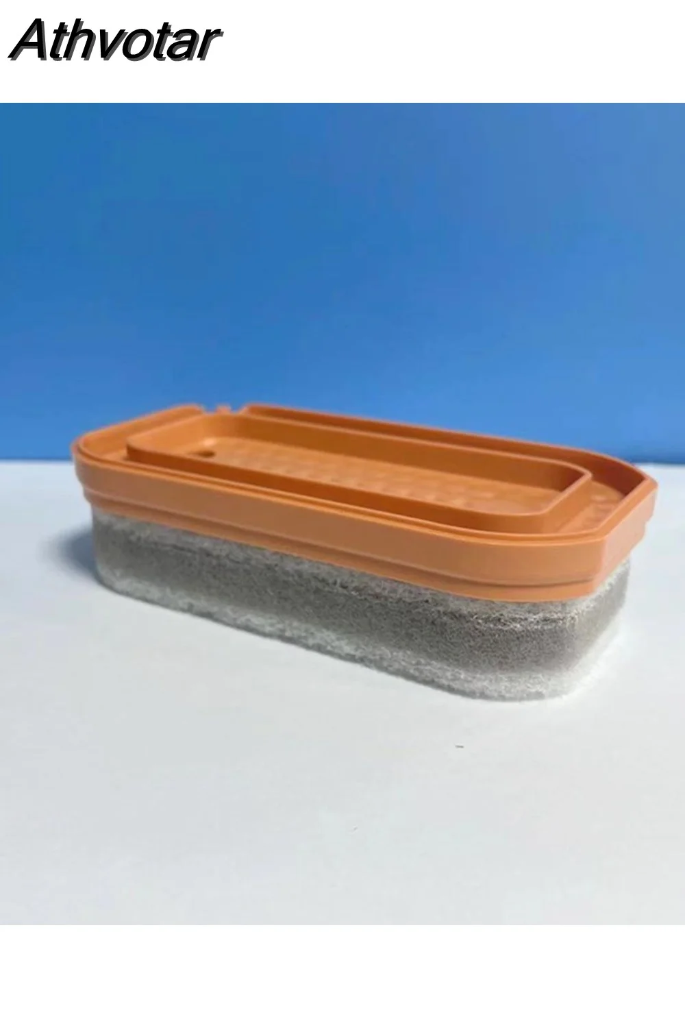 Athvotar Cleaning Brush Portable Plastic Clothes Shoes Laundry Brush Soap Dispenser Dishwashing Soft Brushes Cleaning Tools