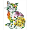 Diamond Painting -DIY Full Square Drill Flower Cat