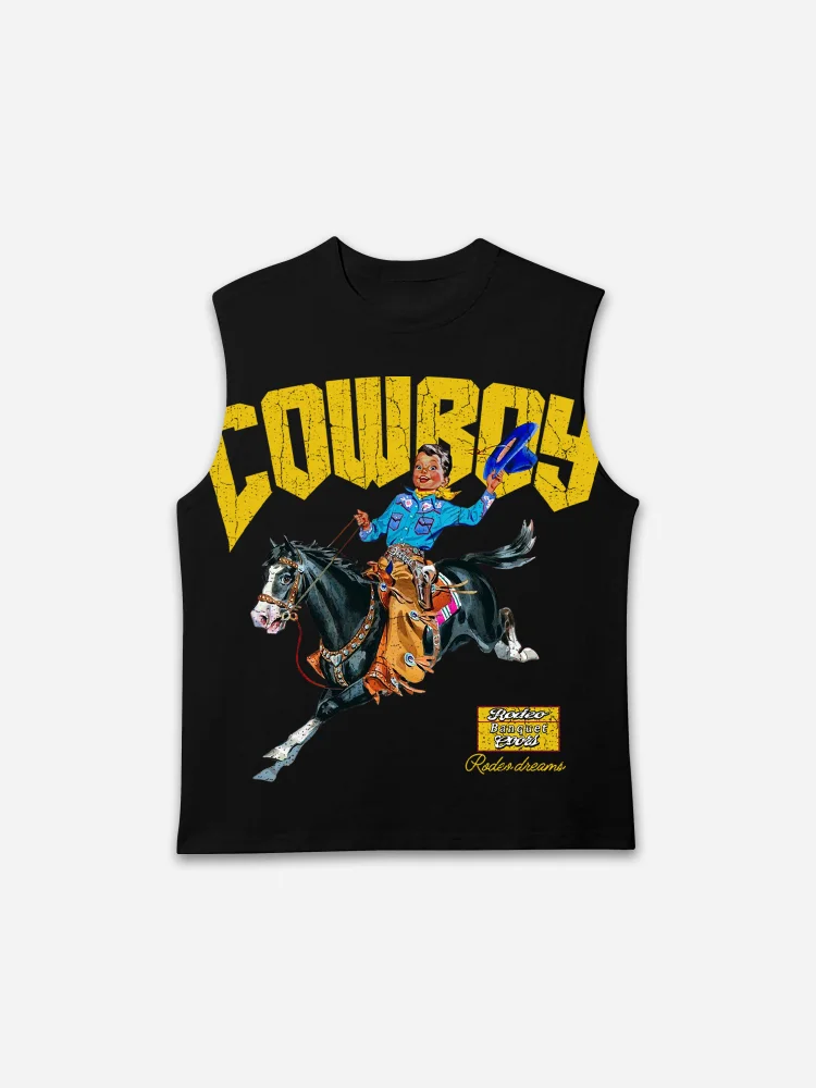 Simpfit Tanktop mit „Cowboy Rodeo Dreams“-Print