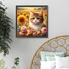 Diamond Painting -DIY Full Round Drill Flower Cat(40*40 CM)