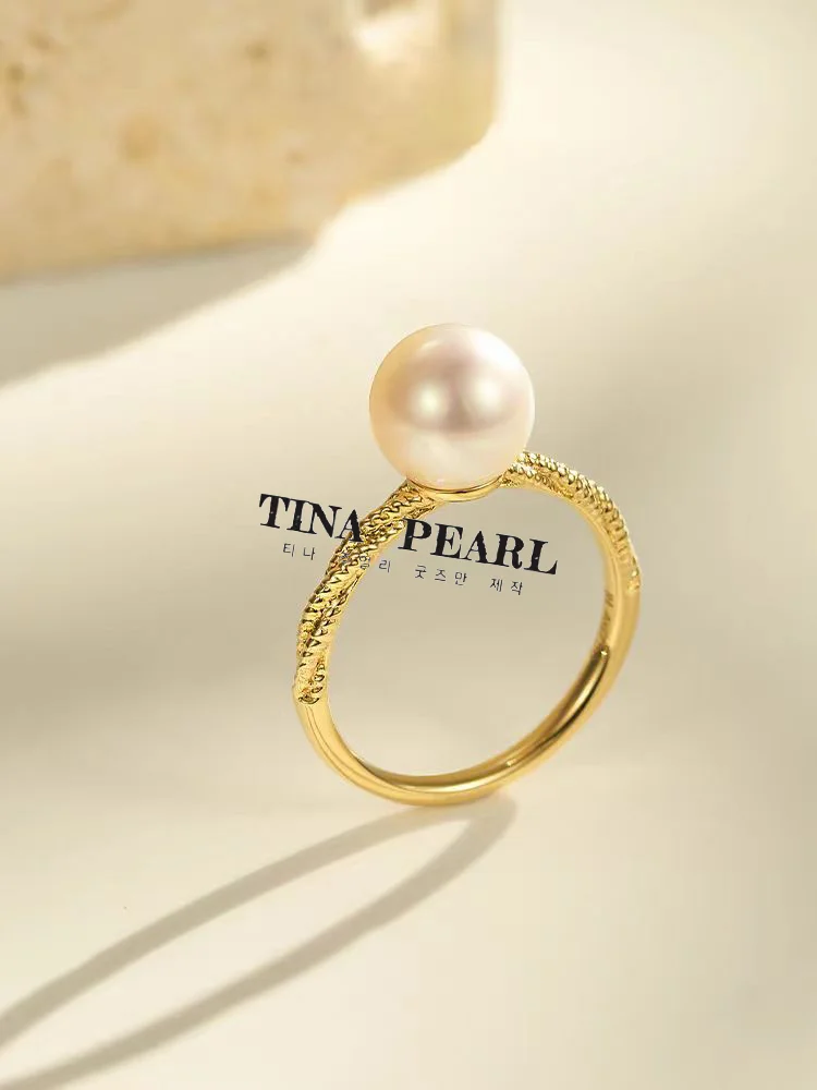 2024 tina pearls akoya Sea Pearl ring in 18k gold