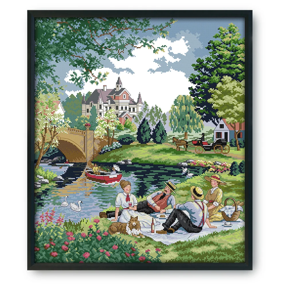 11CT Full Stamped Cross Stitch - Cat(Canvas|40*40CM) - Eco-Friendly Cotton Thread