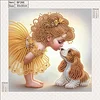 Diamond Painting-DIY Crystal Rhinestone Pet and Girl