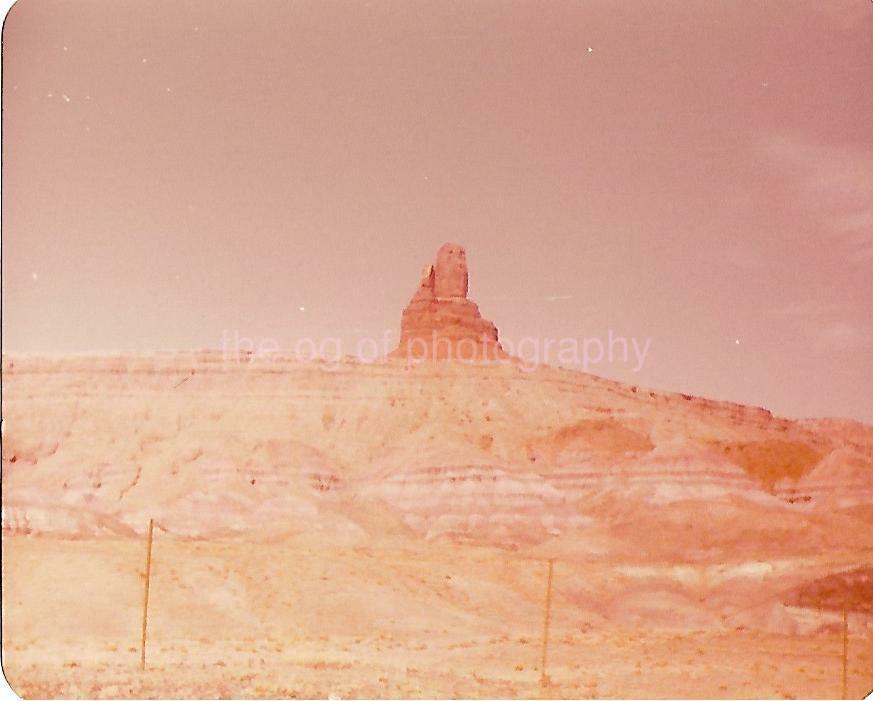 Butte FOUND Photo Poster paintingGRAPH Color AMERICAN WEST Original Snapshot VINTAGE 03 9 Q