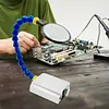 1/4In Thread Welding Auxiliary Tool w/5X Magnifying Glass PCB Soldering DIY Tool