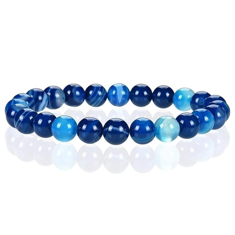 Minimalist Classic Style Round Natural Stone Bracelets In Bulk