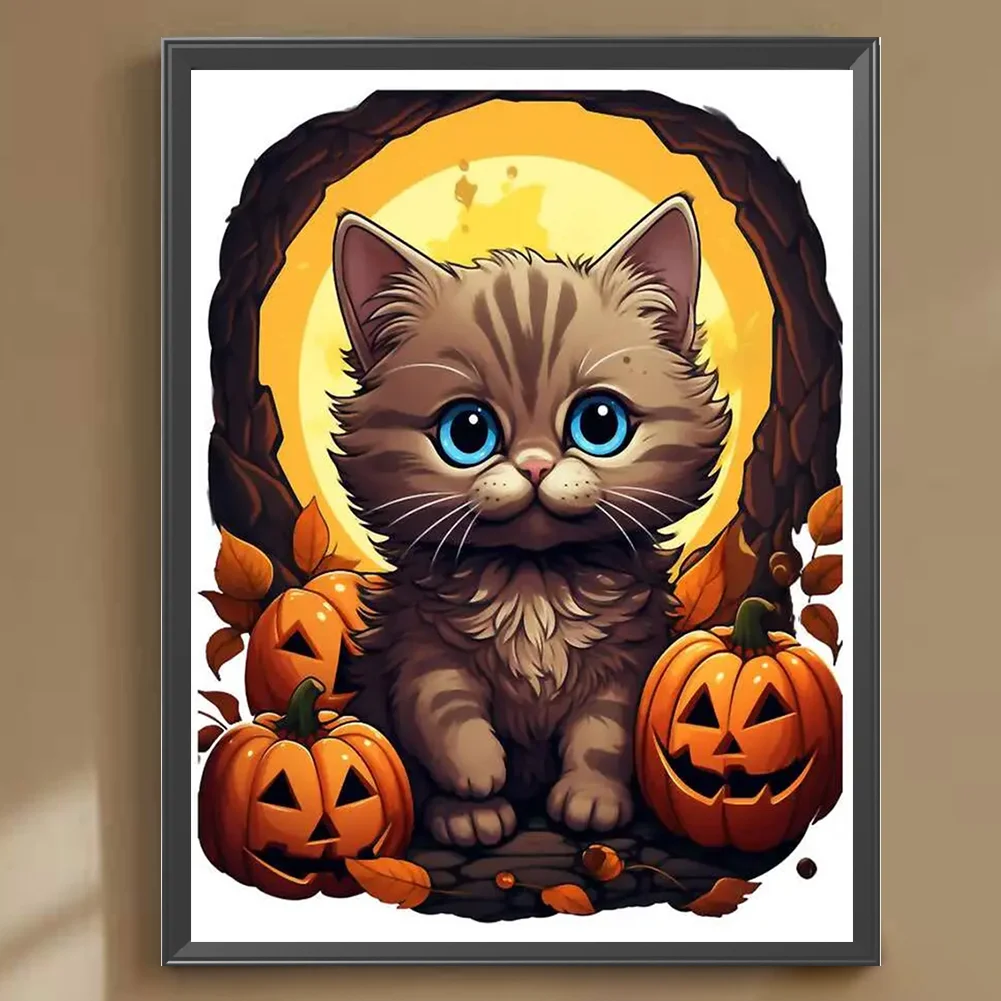 Full Round Diamond Painting 30*40cm - Cat