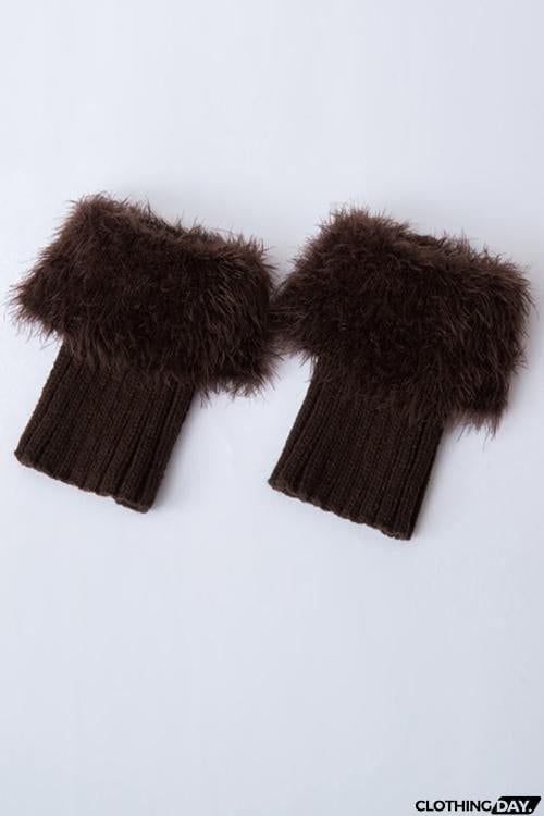 Silky Feather Pattern Topper Boot Cuffs