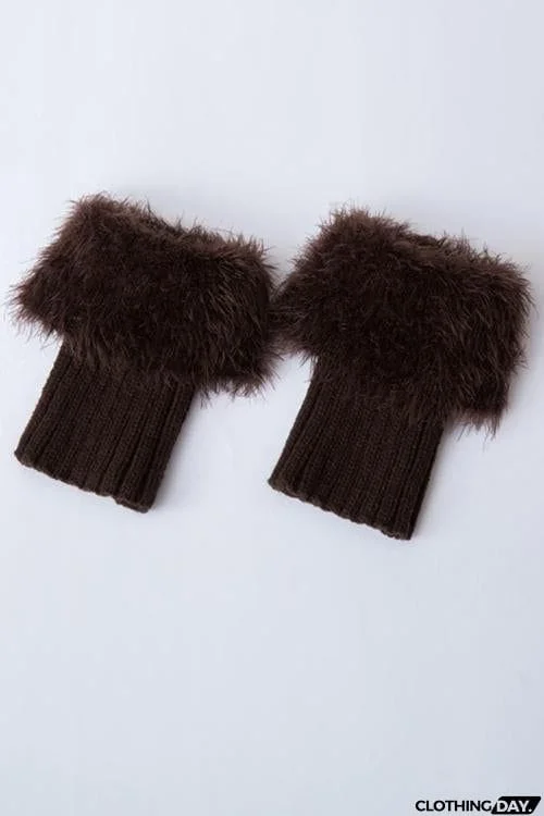 Silky Feather Pattern Topper Boot Cuffs